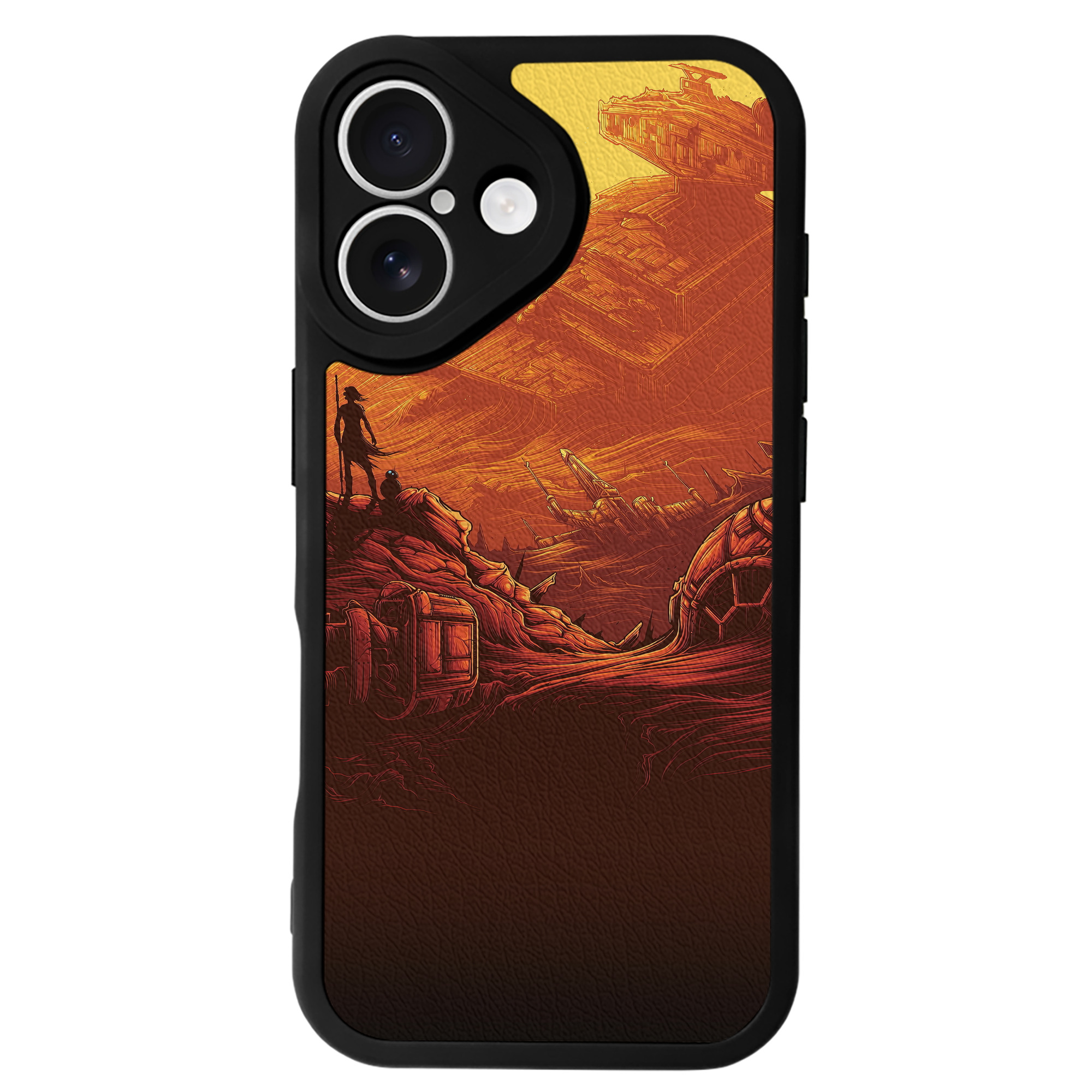 （画像用） スター・ウォーズ Star Wars 【iPhone 16シリーズ対応】シリコンスマホケース（レザー調） 材質：シリコン